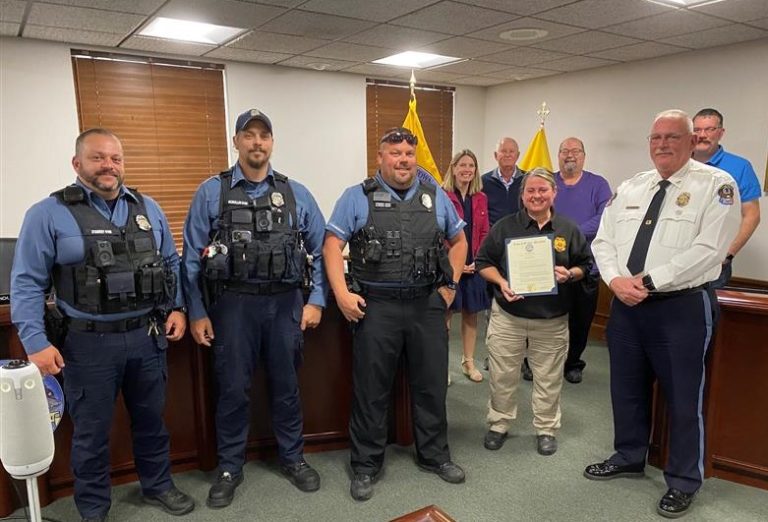Denton Public Works & Police Dept. Recognized at the May 4th Town